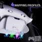eXtremeRate RISE Plus MAX Back Paddles Kit with Clicky Trigger Stops & Rubberized Grip for PS5 Controller BDM-030/040/050/060 - White Black - White