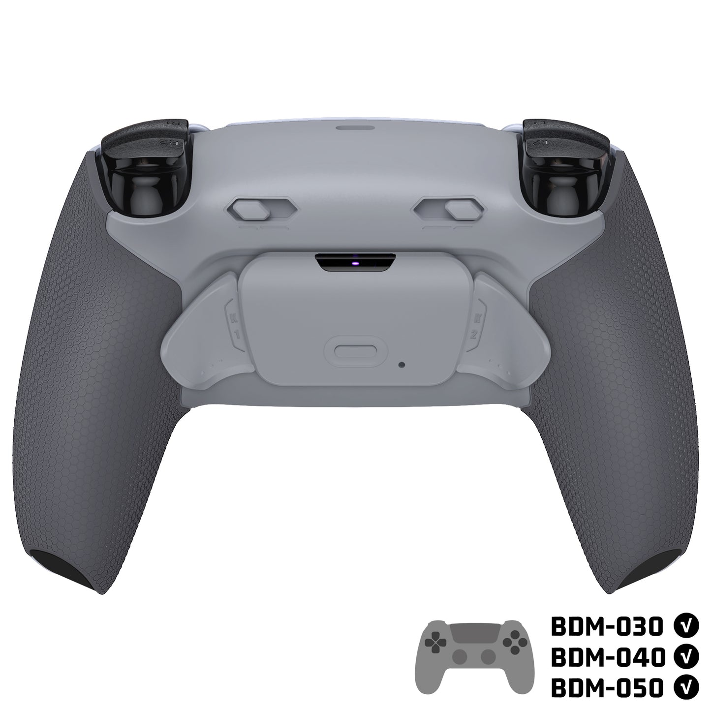 eXtremeRate RISE Plus MAX Back Paddles Kit with Clicky Trigger Stops & Rubberized Grip for PS5 Controller BDM-030/040/050 - New Hope Gray & Classic Gray