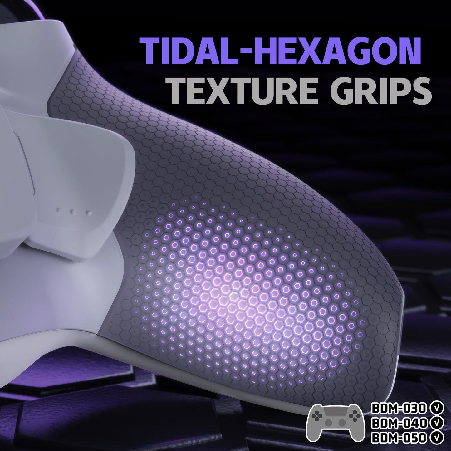 eXtremeRate RISE Plus MAX Back Paddles Kit with Clicky Trigger Stops & Rubberized Grip for PS5 Controller BDM-030/040/050 - New Hope Gray & Classic Gray