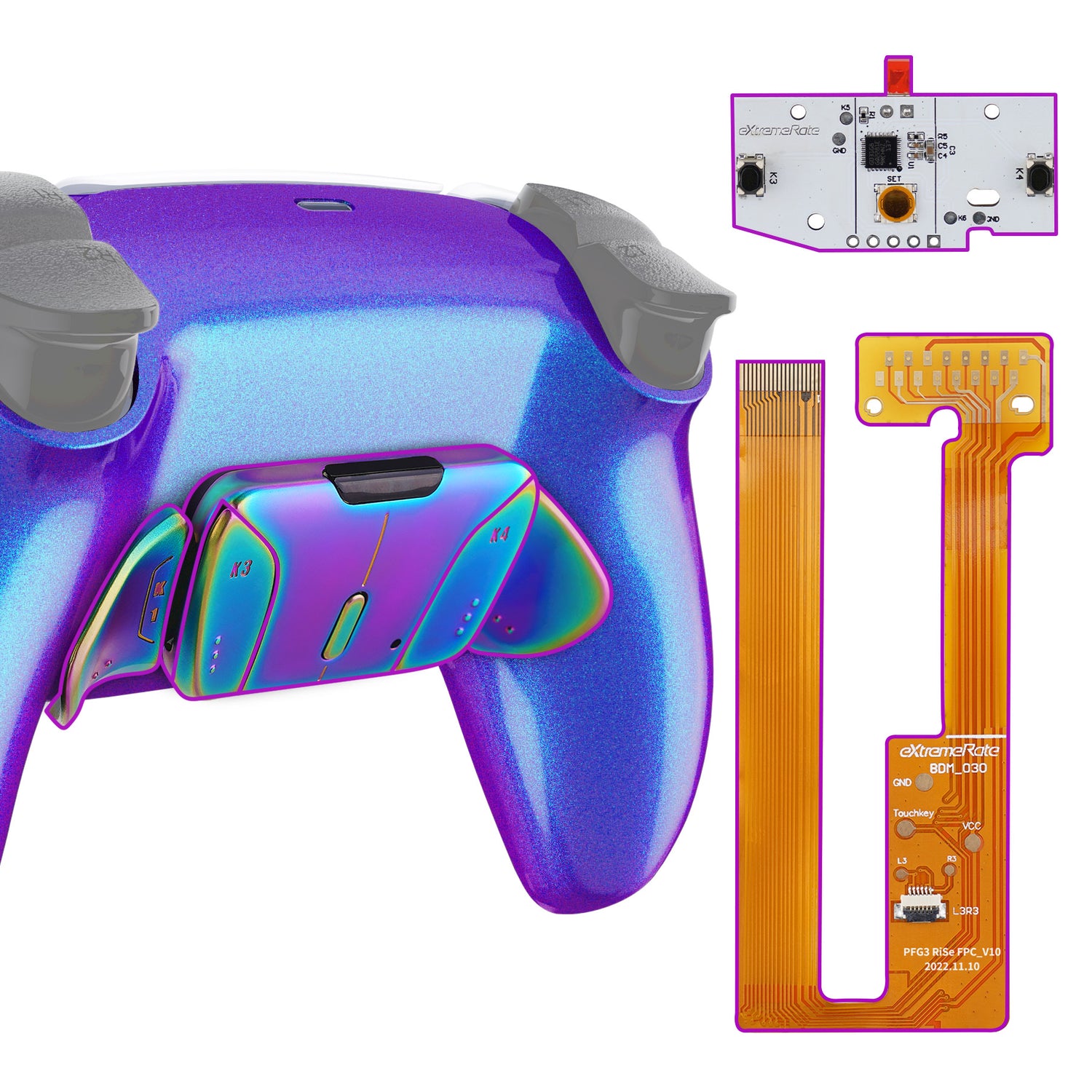 Real Metal Buttons (RMB) Version RISE4 Remap Kit for PS5 Controller BDM-030/040/050