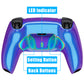 eXtremeRate Rainbow Aura Blue & Purple Real Metal Buttons (RMB) Version RISE4 V3 Remap Kit for PS5 Controller BDM-030/040/050 - Chameleon Purple Blue