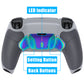 eXtremeRate Rainbow Aura Blue & Purple Real Metal Buttons (RMB) Version RISE4 V3 Remap Kit for PS5 Controller BDM-030/040/050 - Rubberized New Hope Gray & Classic Gray
