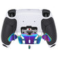 eXtremeRate Rainbow Aura Blue & Purple Real Metal Buttons (RMB) Version RISE4 V3 Remap Kit for PS5 Controller BDM-030/040/050 - Rubberized White Black