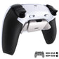 eXtremeRate Real Metal Buttons (RMB) Version RISE Plus MAX Back Paddles Kit with Clicky Trigger Stops & Rubberized Grip for PS5 Controller BDM-010/020 - White Black - Silver