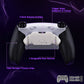 eXtremeRate Real Metal Buttons (RMB) Version RISE Plus MAX Back Paddles Kit with Clicky Trigger Stops & Rubberized Grip for PS5 Controller BDM-010/020 - White Black - Silver