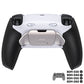 eXtremeRate Real Metal Buttons (RMB) Version RISE Plus MAX Back Paddles Kit with Clicky Trigger Stops & Rubberized Grip for PS5 Controller BDM-030/040/050/060 - White Black - Silver