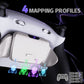 eXtremeRate Real Metal Buttons (RMB) Version RISE Plus MAX Back Paddles Kit with Clicky Trigger Stops & Rubberized Grip for PS5 Controller BDM-030/040/050/060 - White Black - Silver