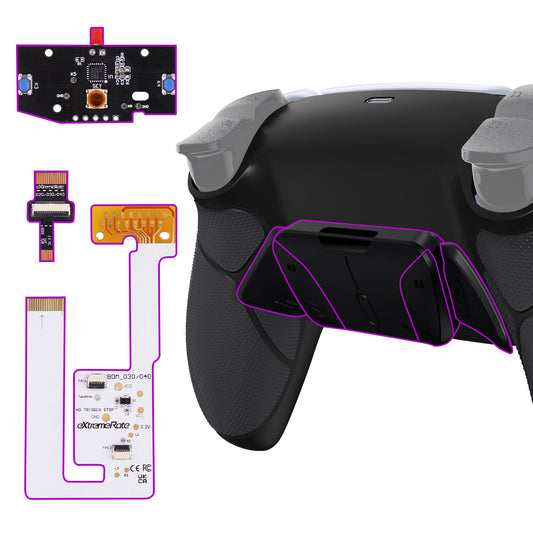 eXtremeRate Remappable RISE4 V4 Remap Kit for PS5 Controller BDM-030/040/050/060 - Rubberized Black