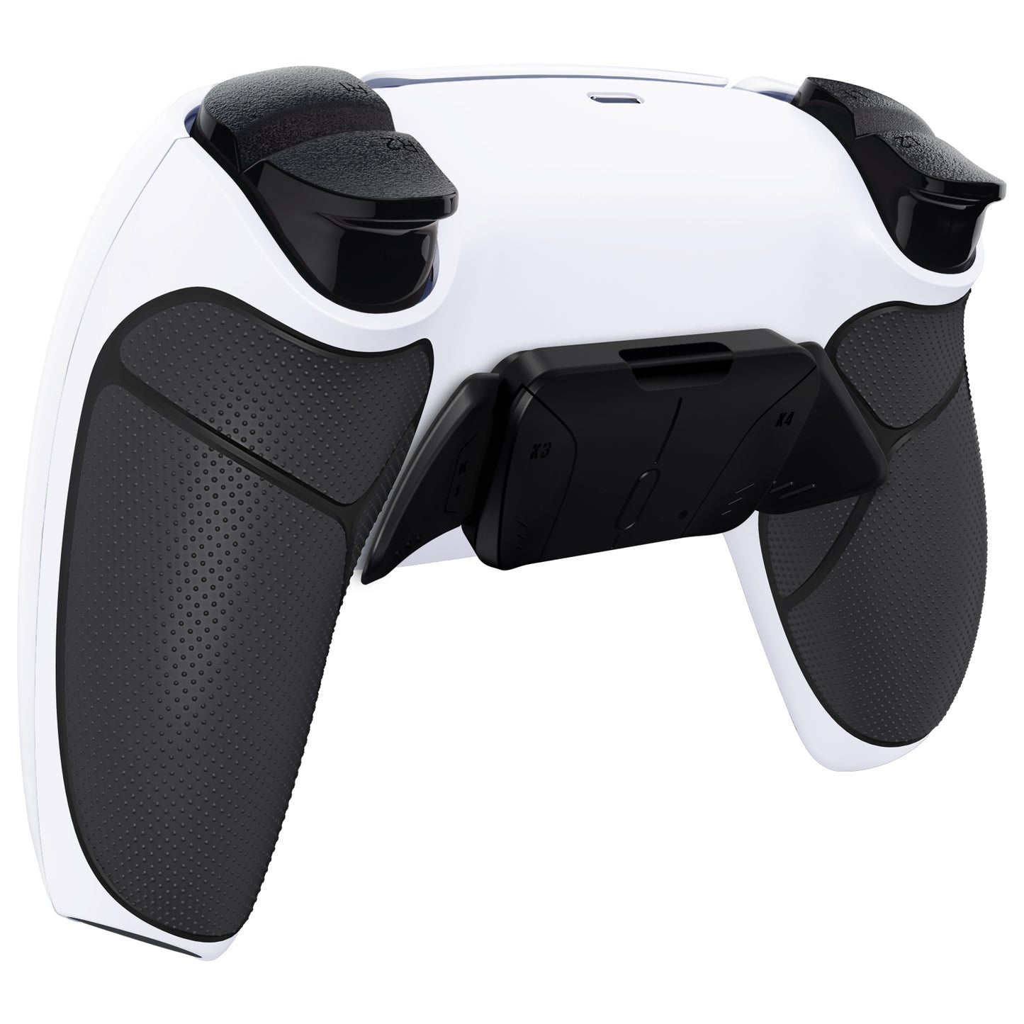 eXtremeRate Remappable RISE4 V4 Remap Kit for PS5 Controller BDM-030/040/050/060 - Rubberized White Black- Black