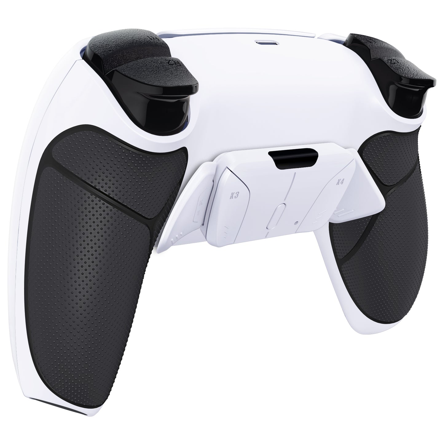 eXtremeRate Remappable RISE4 V4 Remap Kit for PS5 Controller BDM-030/040/050/060 - Rubberized White Black- White
