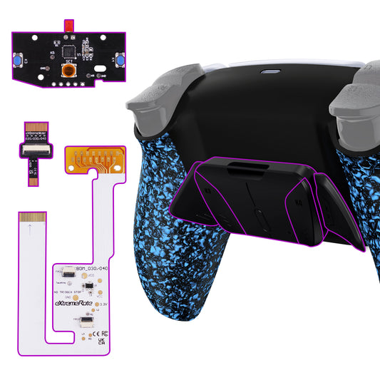 eXtremeRate Remappable RISE4 V4 Remap Kit for PS5 Controller BDM-030/040/050/060 - Textured Blue