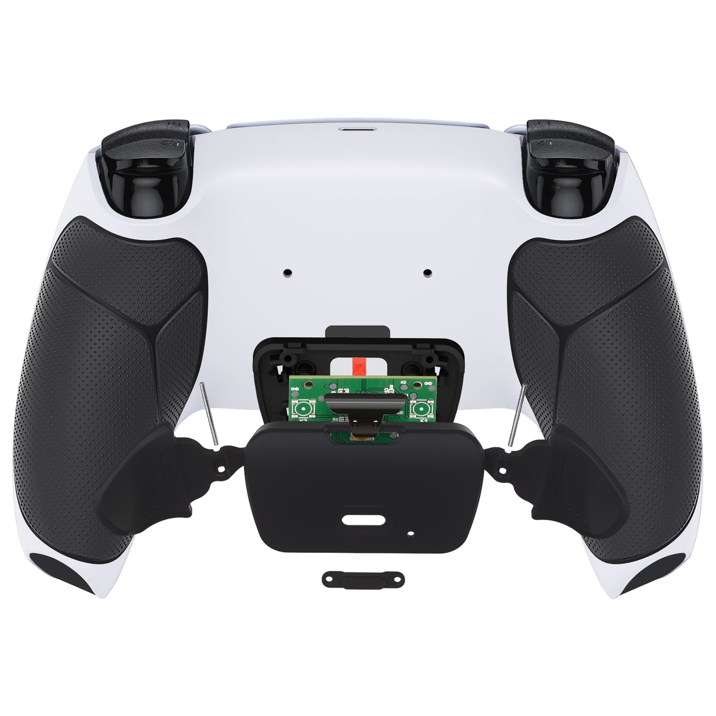 eXtremeRate Remappable RISE V4 Remap Kit for PS5 Controller BDM-030/040/050/060 - Rubberized White Black- Black