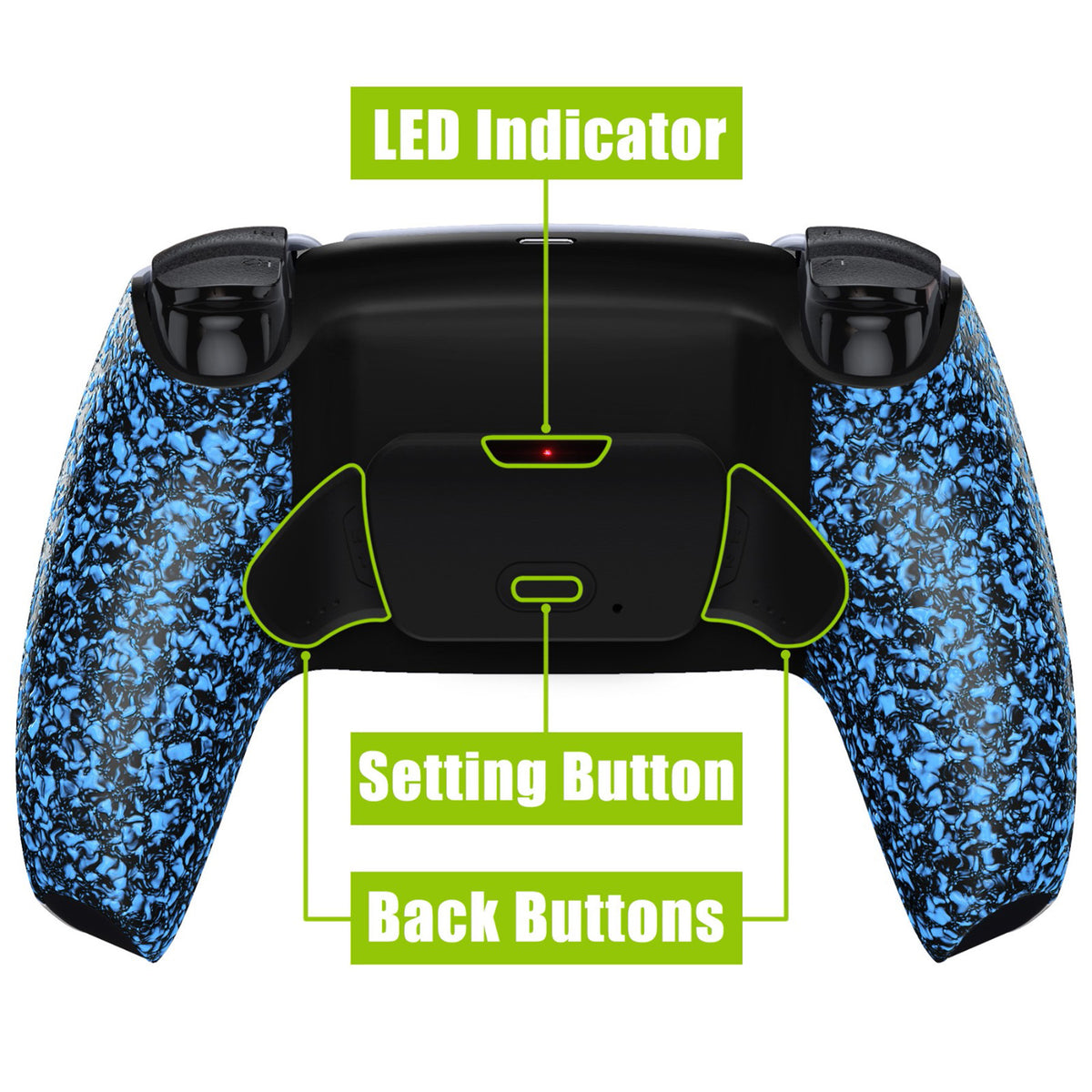 eXtremeRate Remappable RISE V4 Remap Kit for PS5 Controller BDM-030/040/050/060 - Textured Blue
