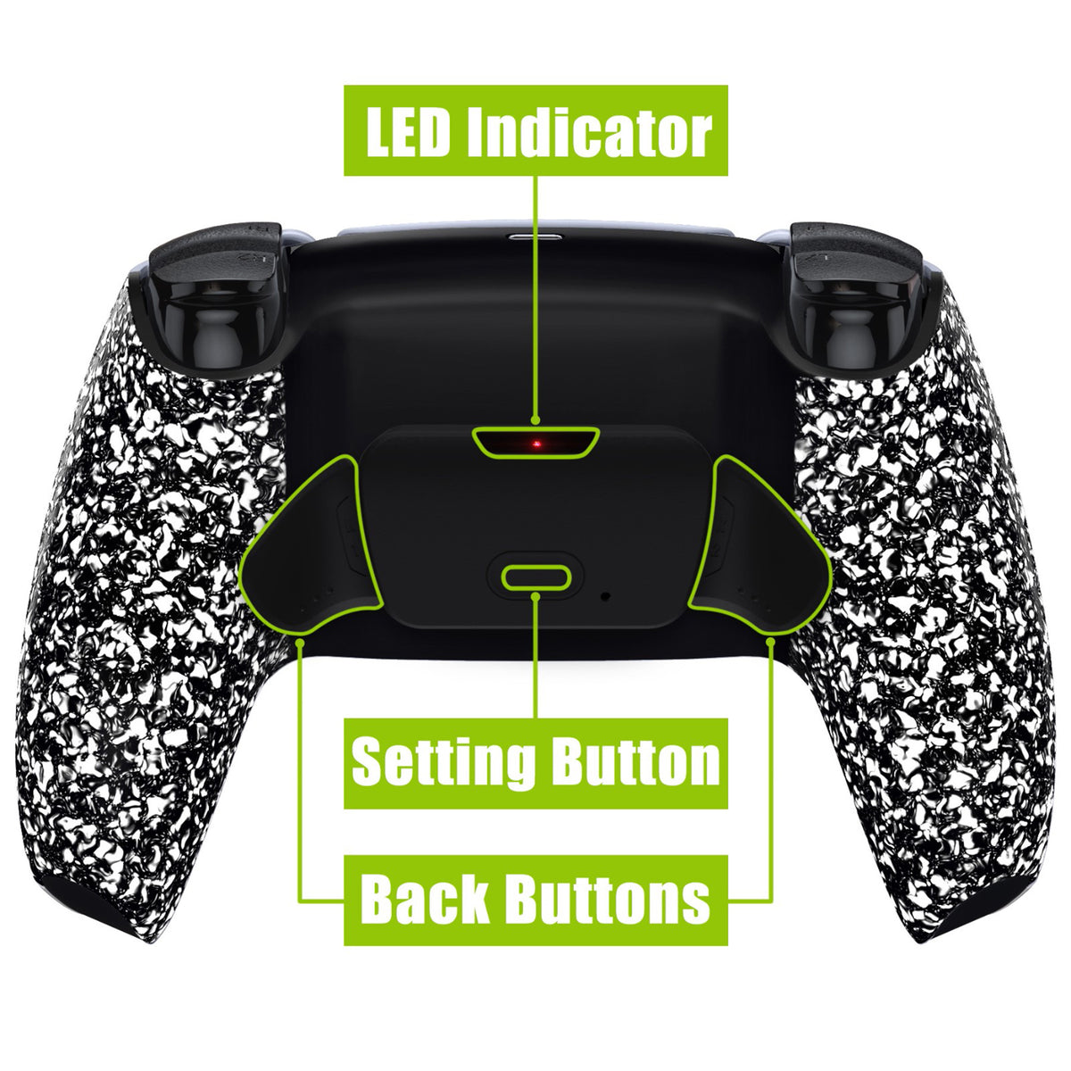 eXtremeRate Remappable RISE V4 Remap Kit for PS5 Controller BDM-030/040/050/060 - Textured White
