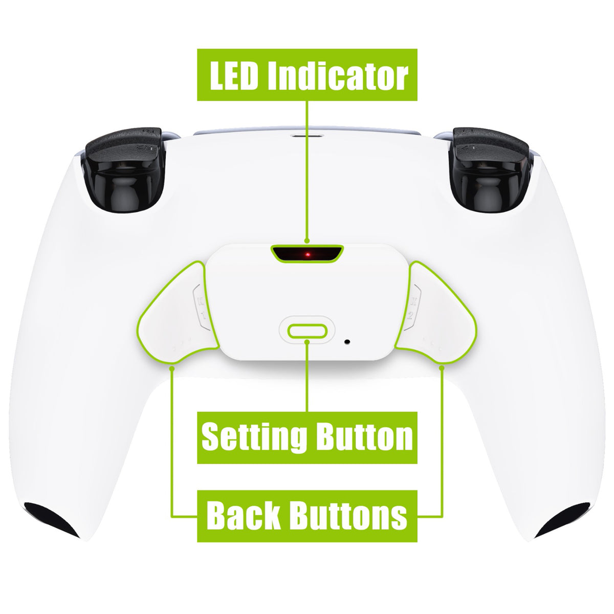 eXtremeRate Remappable RISE V4 Remap Kit for PS5 Controller BDM-030/040/050/060 - White