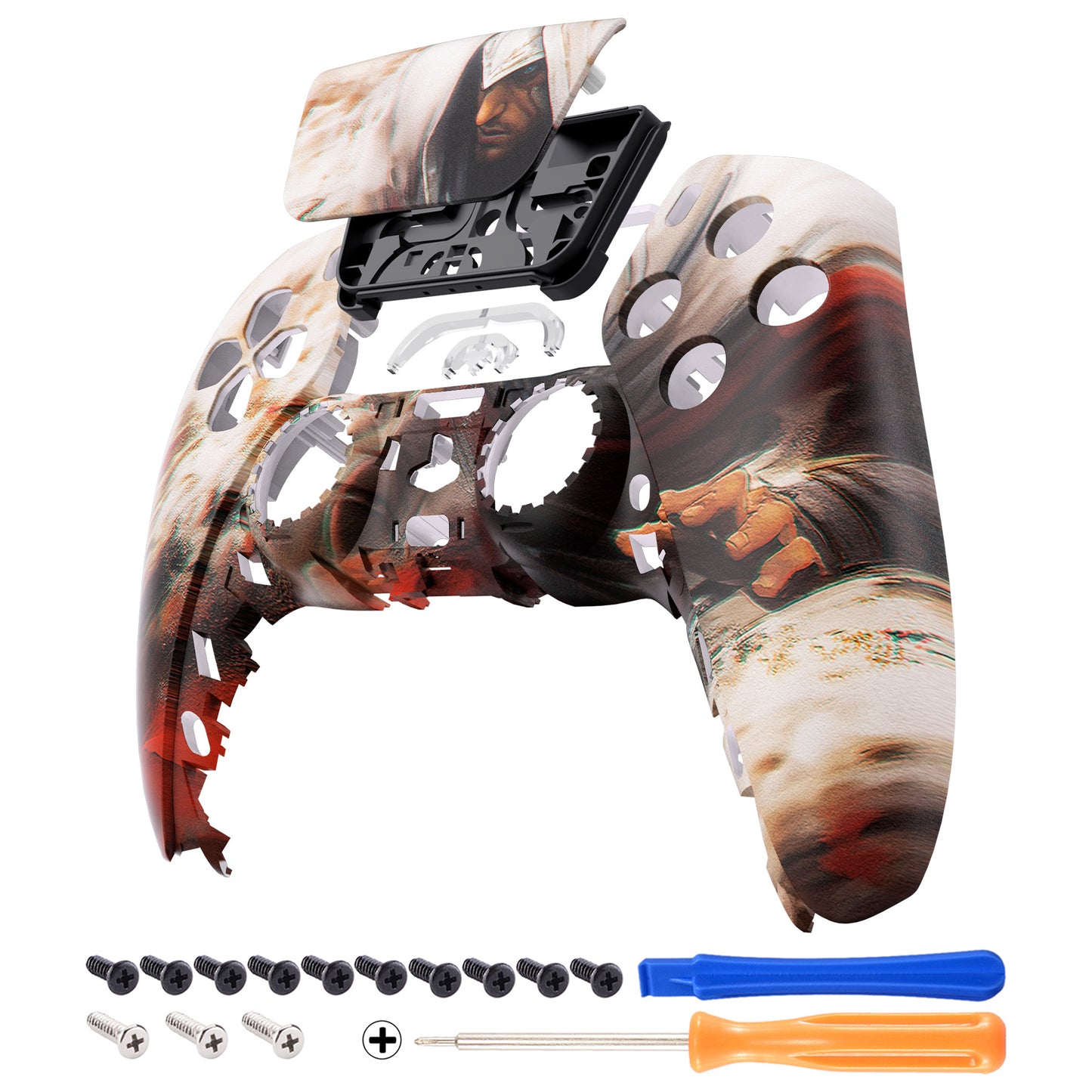 eXtremeRate Replacement Front Housing Shell with Touchpad Compatible with PS5 Controller BDM-010/020/030/040/050 - Assassin