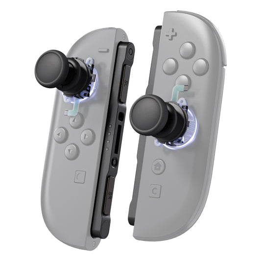 eXtremeRate Replacement 3D Joystick & Thumb Grips & Side Rail Shell Buttons for Nintendo Switch 2 JoyCon - Black