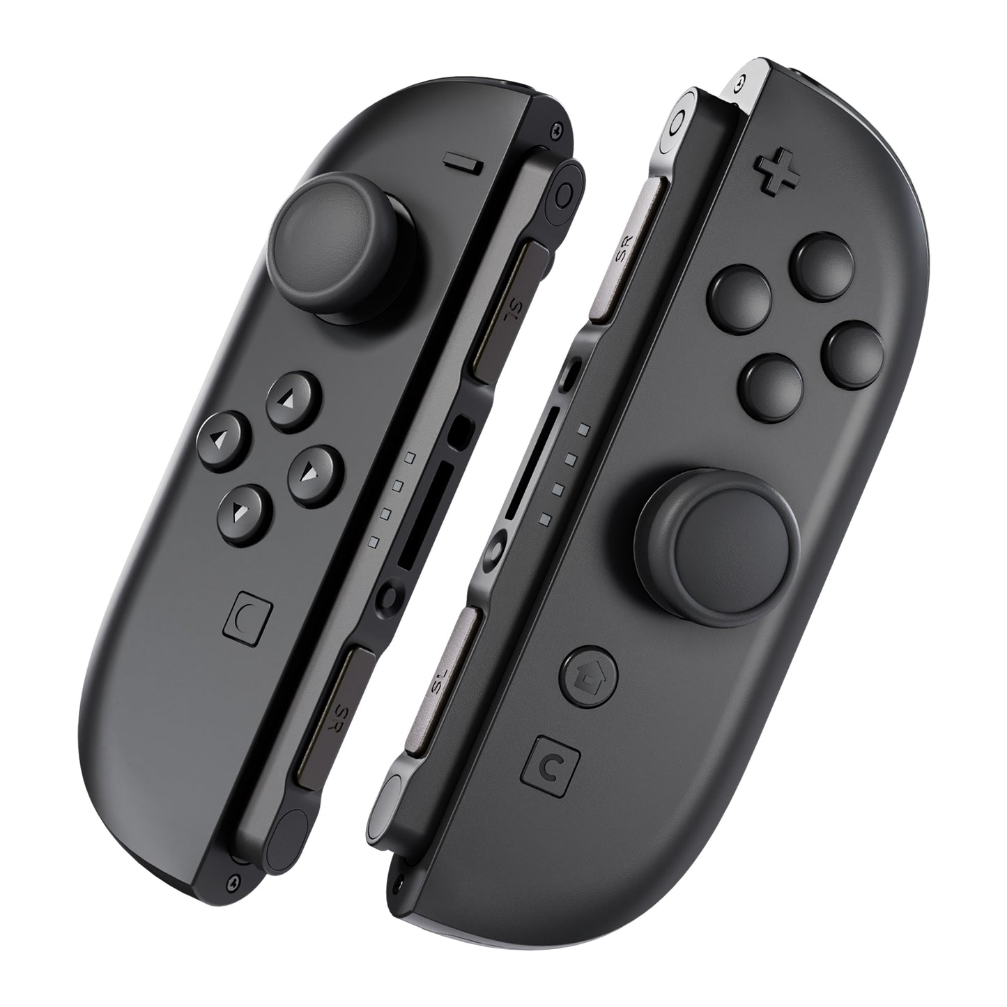 eXtremeRate Replacement 3D Joystick & Thumb Grips & Side Rail Shell Buttons for Nintendo Switch 2 JoyCon - Black