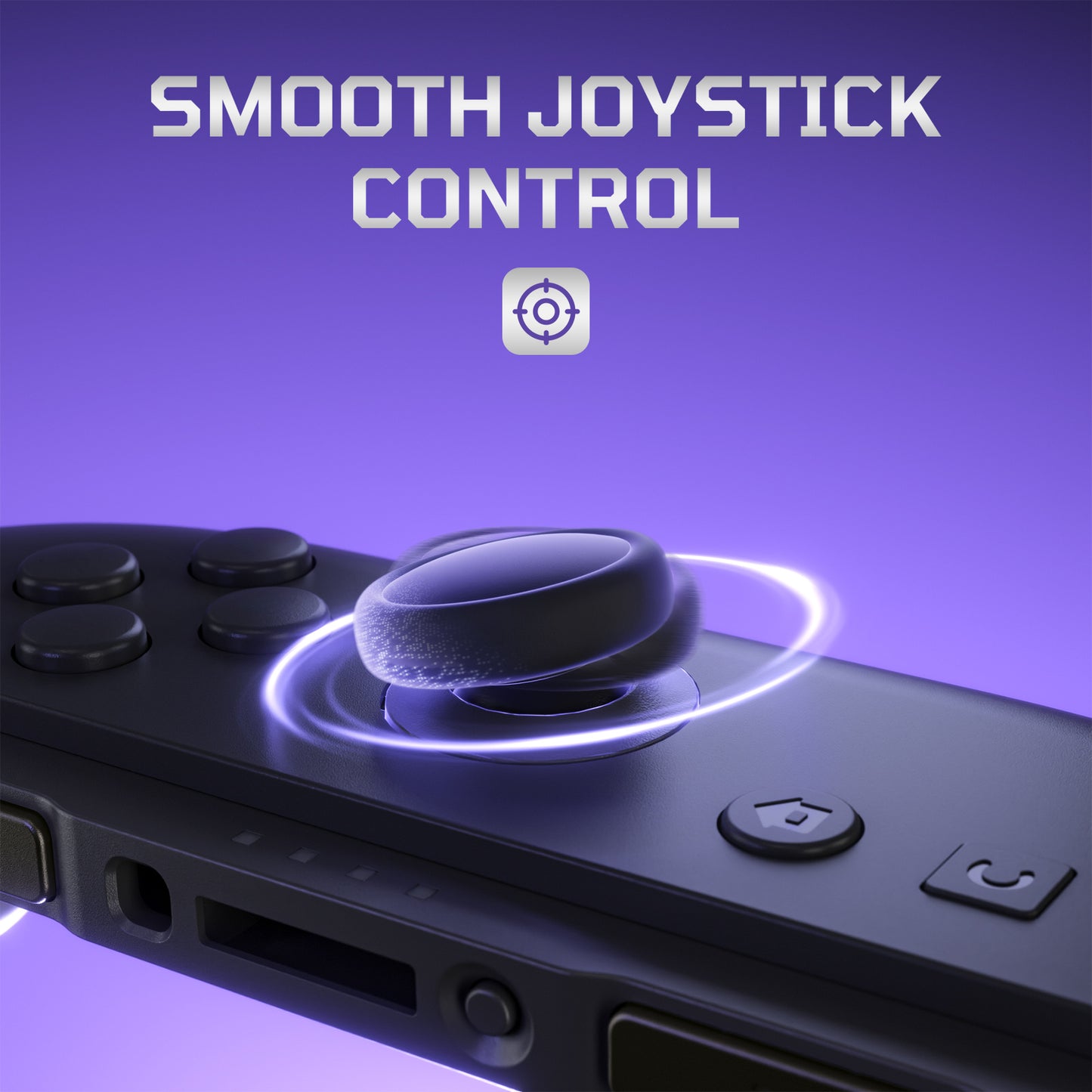 eXtremeRate Replacement 3D Joystick & Thumb Grips & Side Rail Shell Buttons for Nintendo Switch 2 JoyCon - Black
