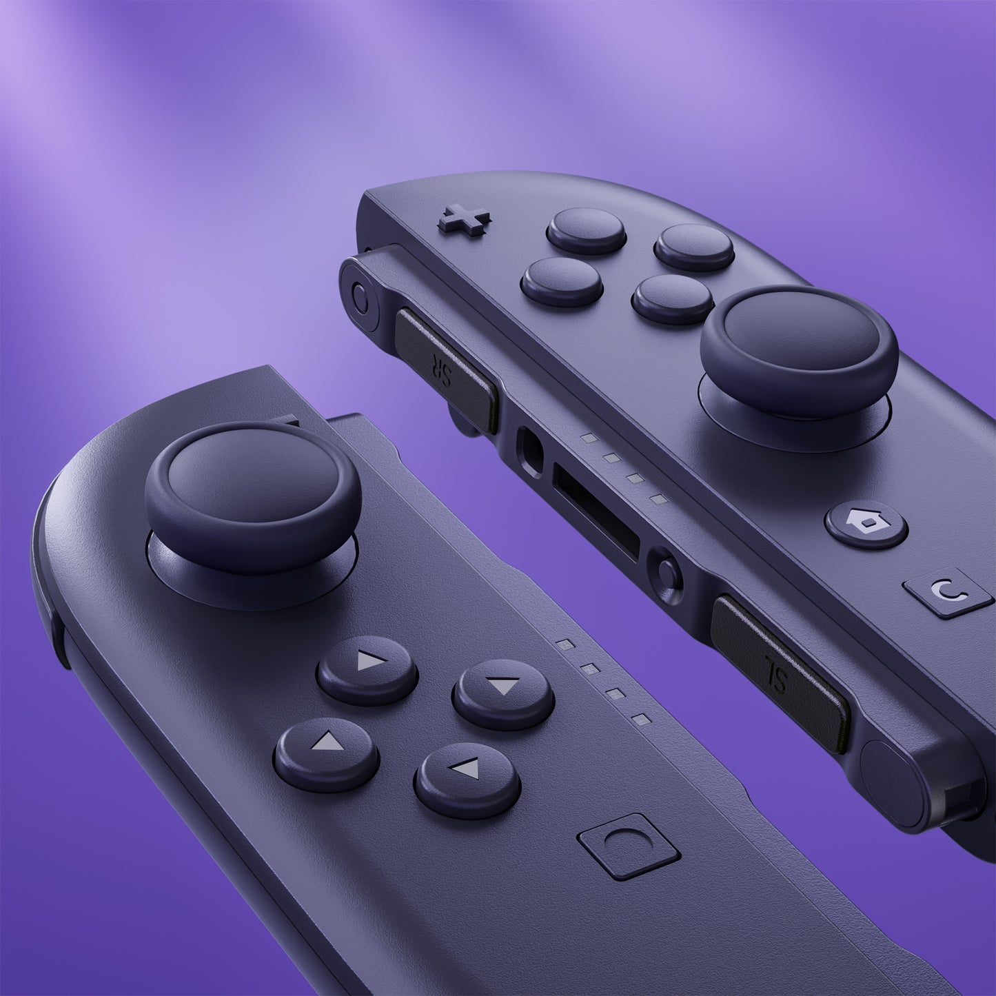 eXtremeRate Replacement 3D Joystick & Thumb Grips & Side Rail Shell Buttons for Nintendo Switch 2 JoyCon - Black