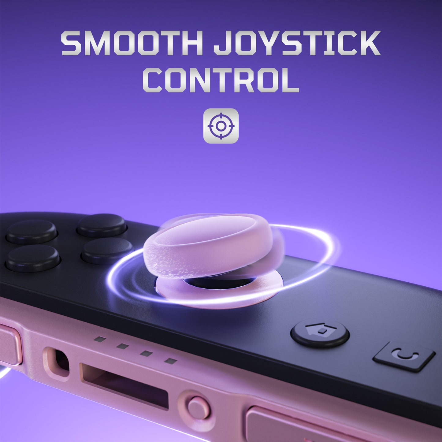 eXtremeRate Replacement 3D Joystick & Thumb Grips & Side Rail Shell Buttons for Nintendo Switch 2 JoyCon - Cherry Blossoms Pink