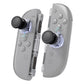 eXtremeRate Replacement 3D Joystick & Thumb Grips & Side Rail Shell Buttons for Nintendo Switch 2 JoyCon - Clear