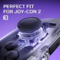 eXtremeRate Replacement 3D Joystick & Thumb Grips & Side Rail Shell Buttons for Nintendo Switch 2 JoyCon - Clear