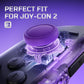 eXtremeRate Replacement 3D Joystick & Thumb Grips & Side Rail Shell Buttons for Nintendo Switch 2 JoyCon - Clear Atomic Purple