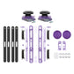 eXtremeRate Replacement 3D Joystick & Thumb Grips & Side Rail Shell Buttons for Nintendo Switch 2 JoyCon - Clear Atomic Purple