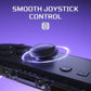 eXtremeRate Replacement 3D Joystick & Thumb Grips & Side Rail Shell Buttons for Nintendo Switch 2 JoyCon - Clear Slate Black
