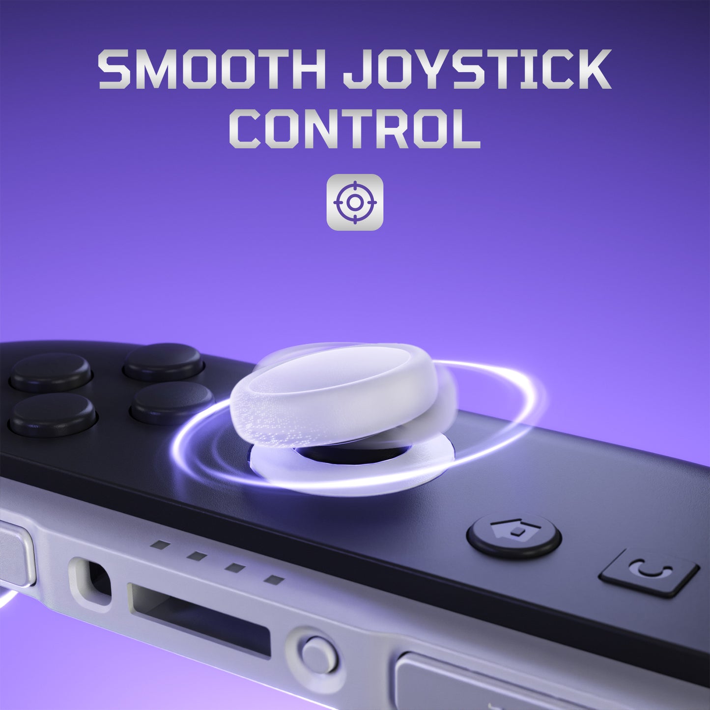 eXtremeRate Replacement 3D Joystick & Thumb Grips & Side Rail Shell Buttons for Nintendo Switch 2 JoyCon - White