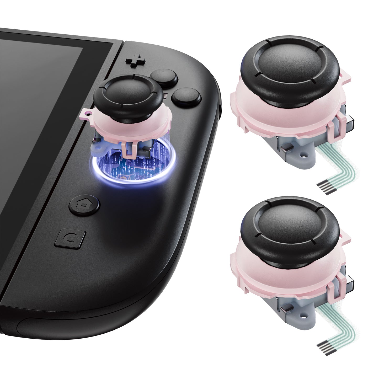 eXtremeRate Replacement 3D Joystick for Nintendo Switch 2 Joycon - Cherry Blossoms Pink