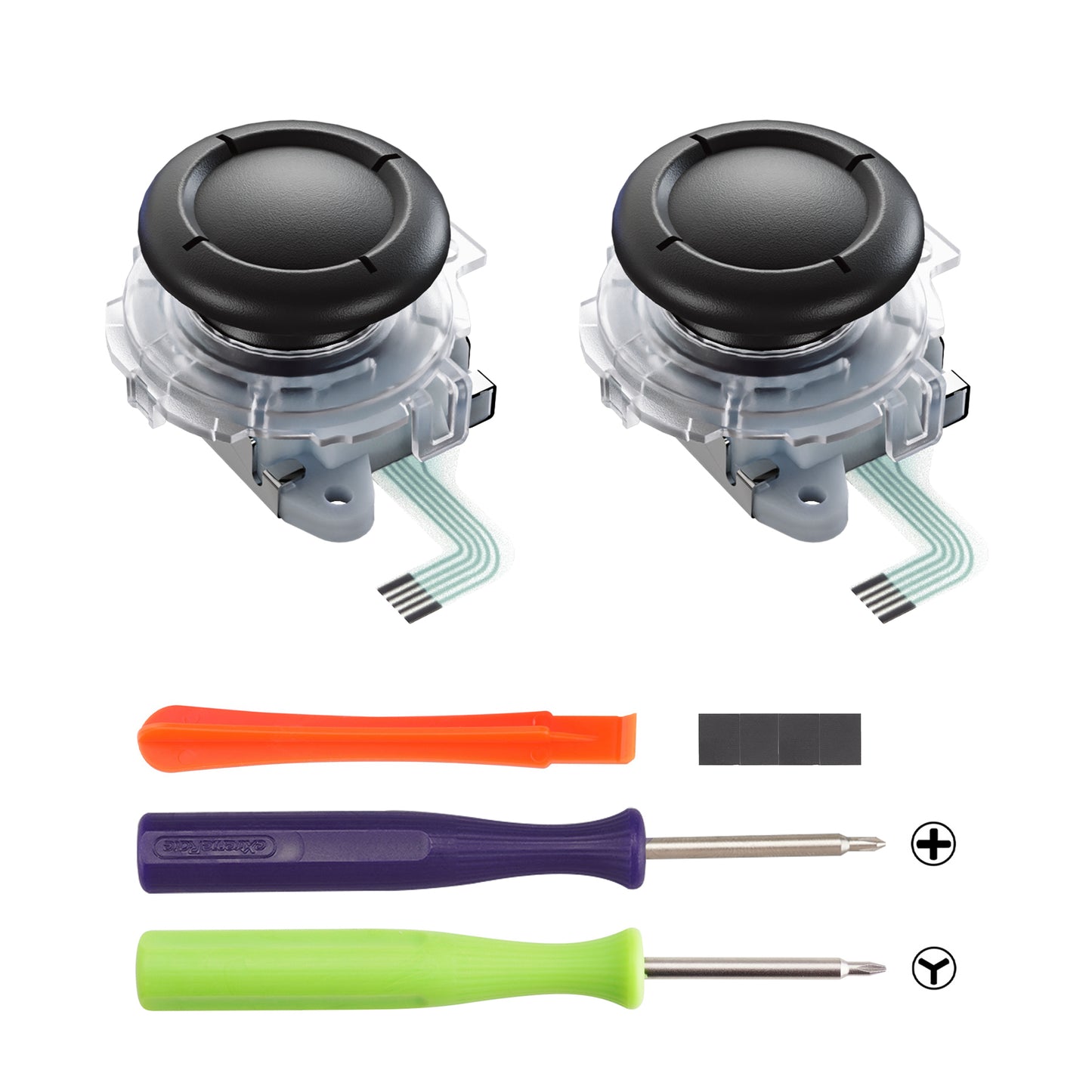 eXtremeRate Replacement Anti-Drift 3D Joystick for Nintendo Switch 2 Joycon - Clear