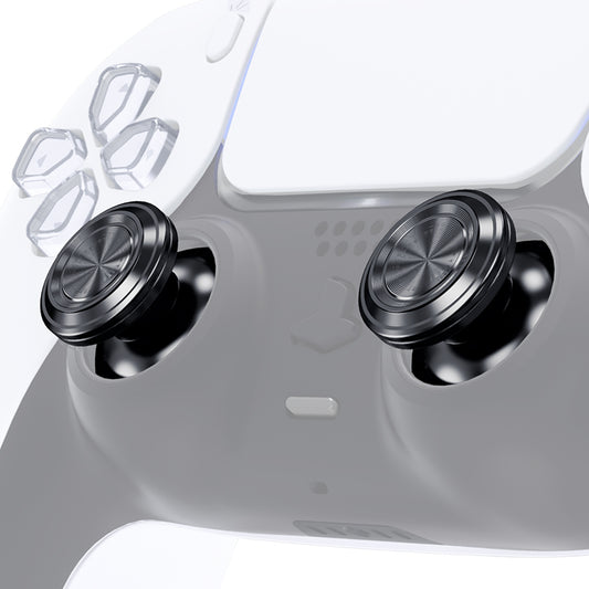 eXtremeRate Replacement Aluminum Metal Thumbsticks Compatible with PS5 & PS4 Controller - Dark Gray