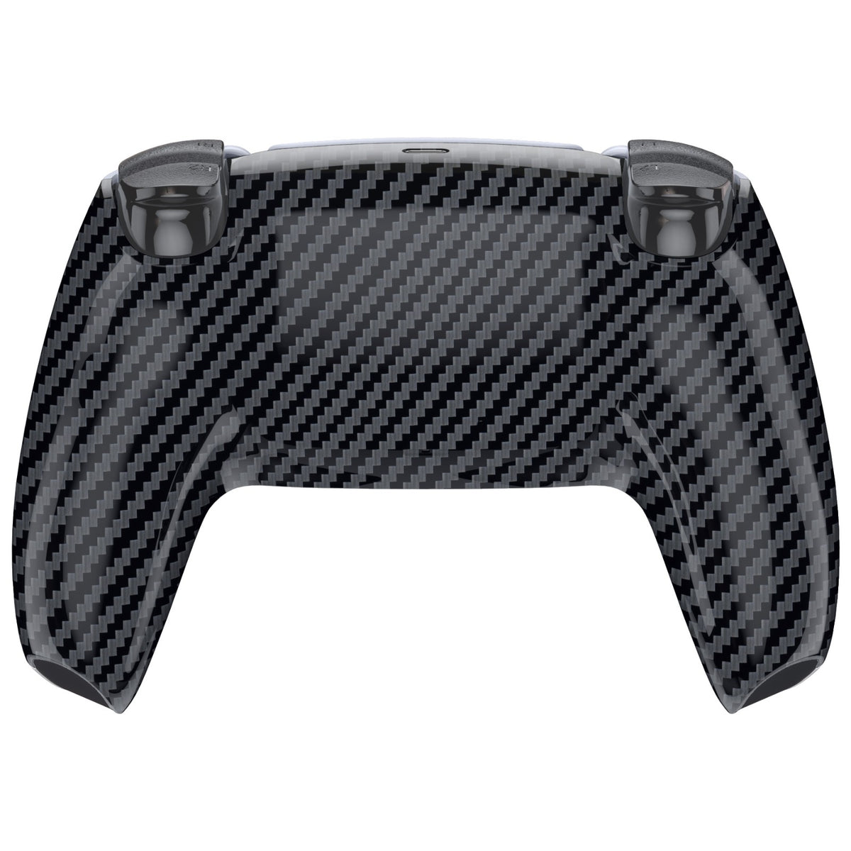 eXtremeRate Replacement Back Housing Bottom Shell for PS5 Controller BDM-010/020/030/040/050/060 - Graphite Carbon Fiber