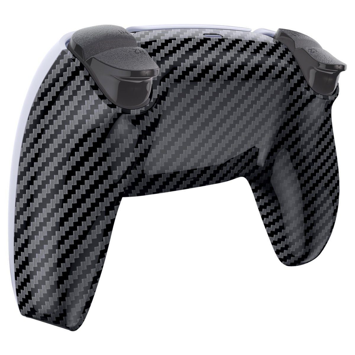 eXtremeRate Replacement Back Housing Bottom Shell for PS5 Controller BDM-010/020/030/040/050/060 - Graphite Carbon Fiber