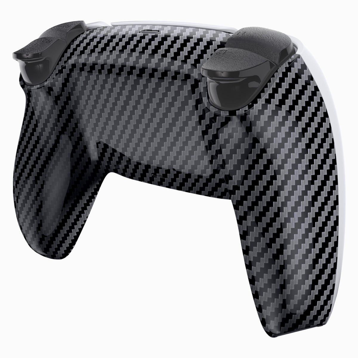 eXtremeRate Replacement Back Housing Bottom Shell for PS5 Controller BDM-010/020/030/040/050/060 - Graphite Carbon Fiber