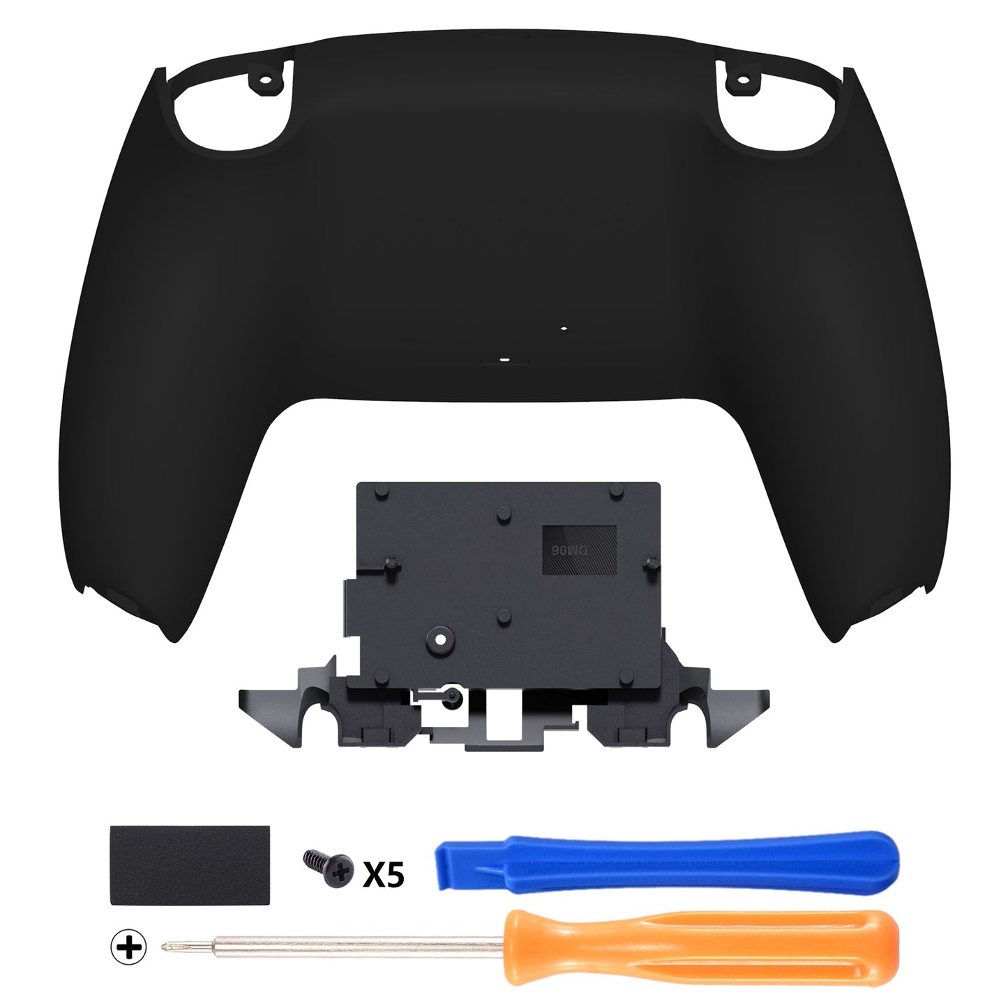 eXtremeRate Replacement Back Housing Bottom Shell for PS5 Controller BDM-010/020/030/040/050/060 - Black
