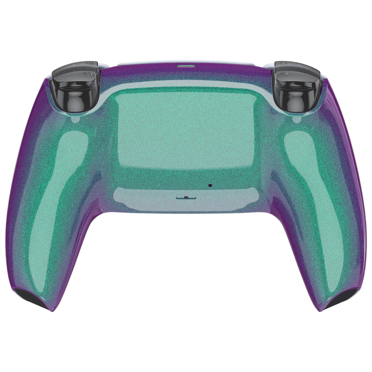 eXtremeRate Replacement Back Housing Bottom Shell for PS5 Controller BDM-010/020/030/040/050/060 - Chameleon Green Purple