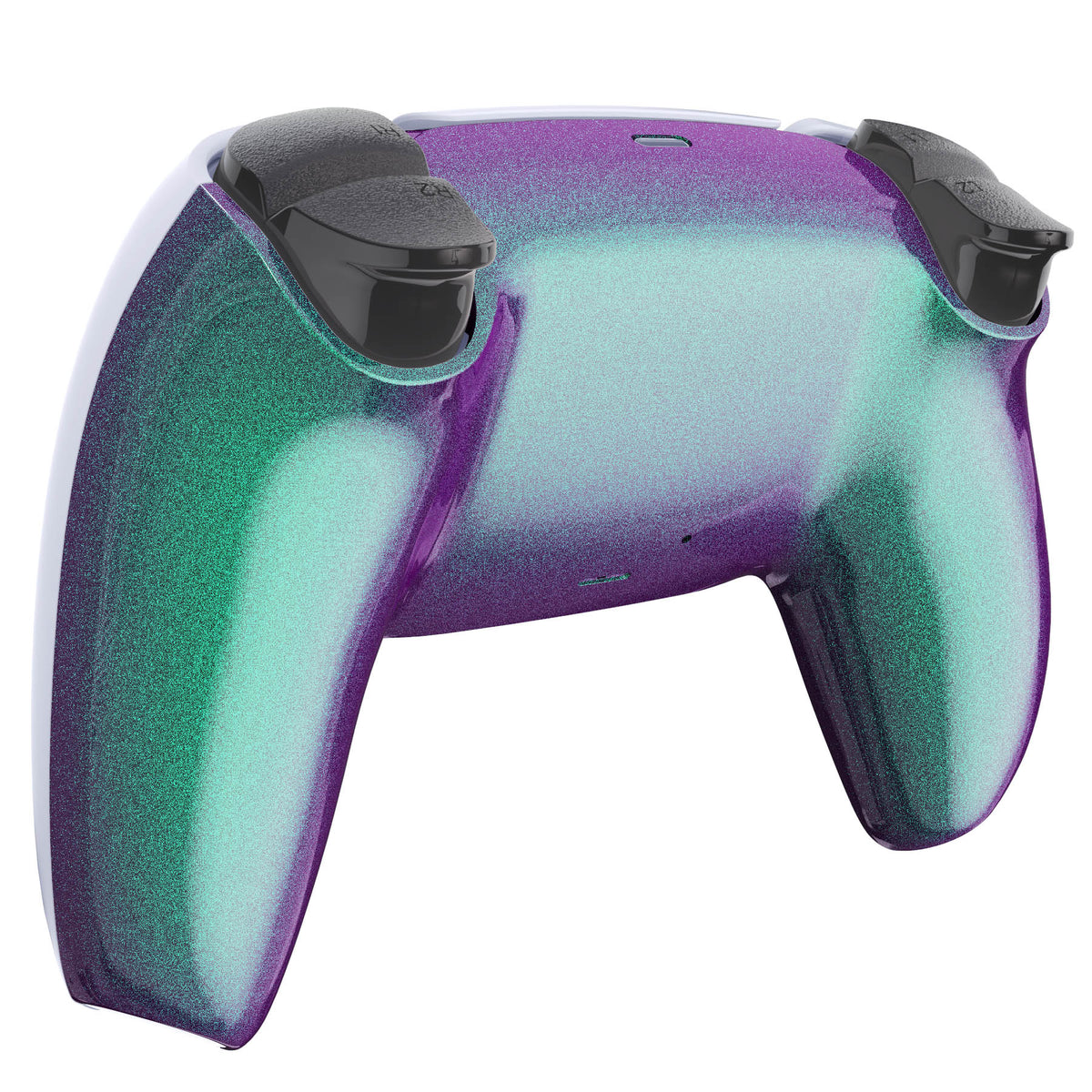 eXtremeRate Replacement Back Housing Bottom Shell for PS5 Controller BDM-010/020/030/040/050/060 - Chameleon Green Purple