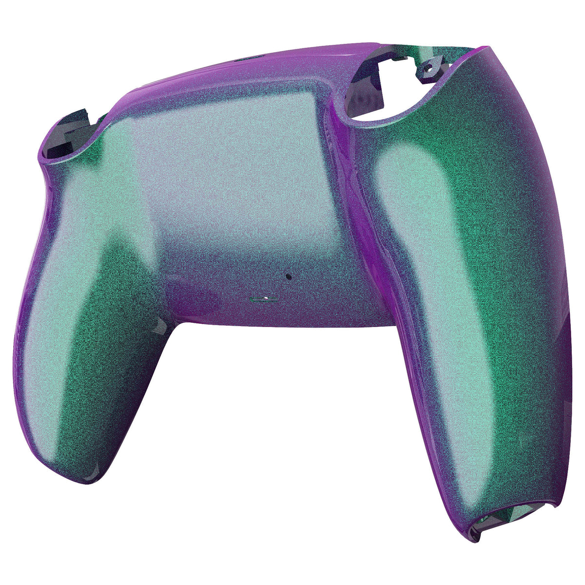 eXtremeRate Replacement Back Housing Bottom Shell for PS5 Controller BDM-010/020/030/040/050/060 - Chameleon Green Purple