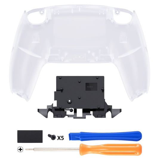eXtremeRate Replacement Back Housing Bottom Shell for PS5 Controller BDM-010/020/030/040/050/060 - Clear