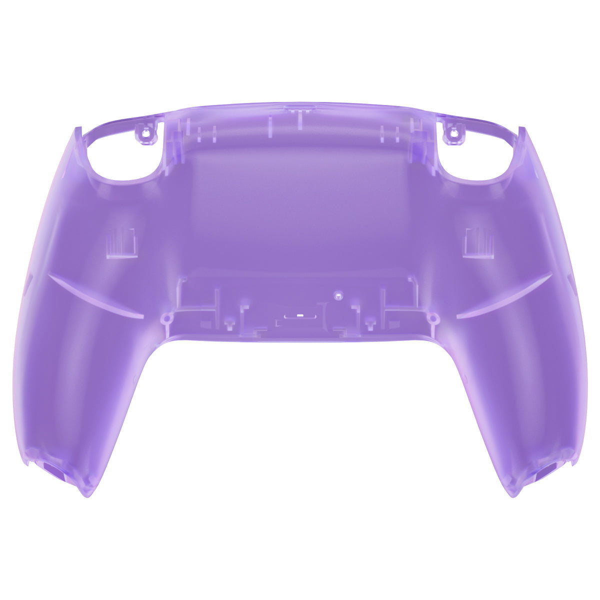 eXtremeRate Replacement Back Housing Bottom Shell for PS5 Controller BDM-010/020/030/040/050/060 - Clear Atomic Purple