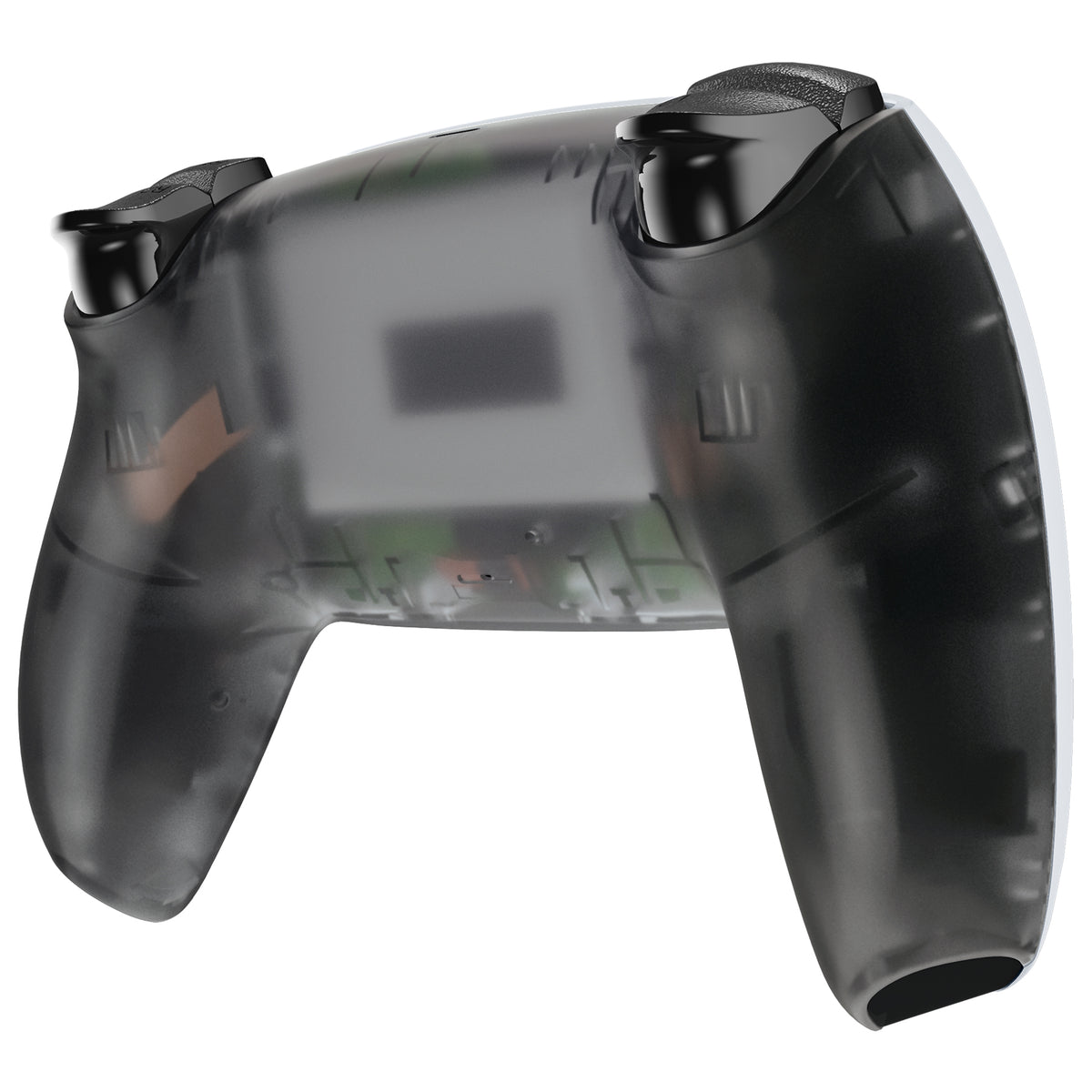 eXtremeRate Replacement Back Housing Bottom Shell for PS5 Controller BDM-010/020/030/040/050/060 - Clear Black