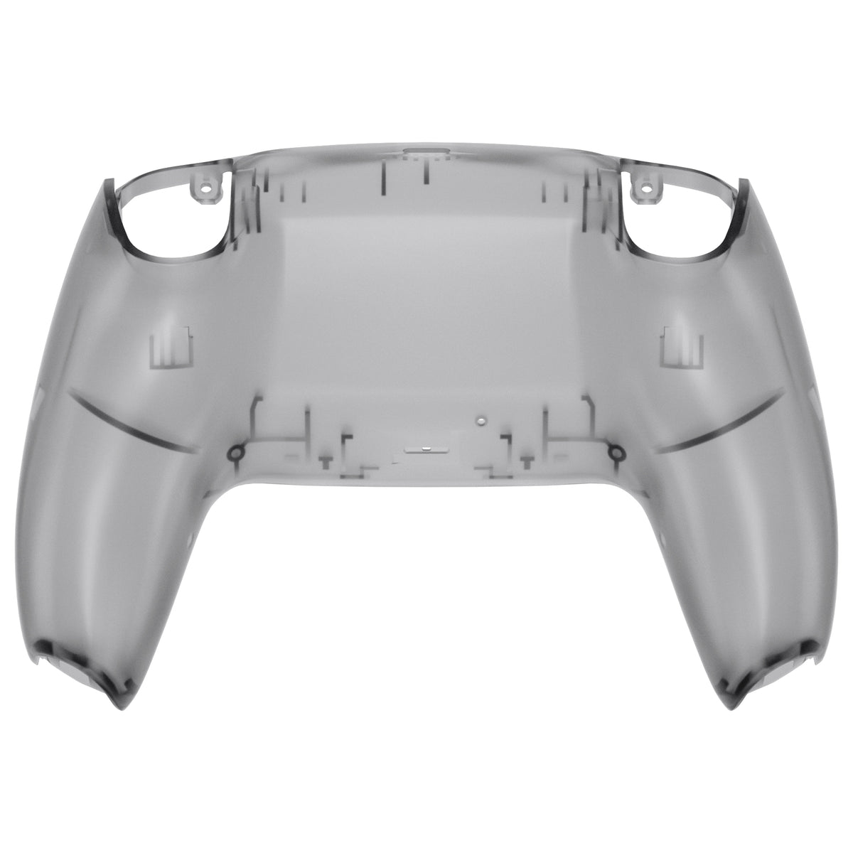 eXtremeRate Replacement Back Housing Bottom Shell for PS5 Controller BDM-010/020/030/040/050/060 - Clear Black