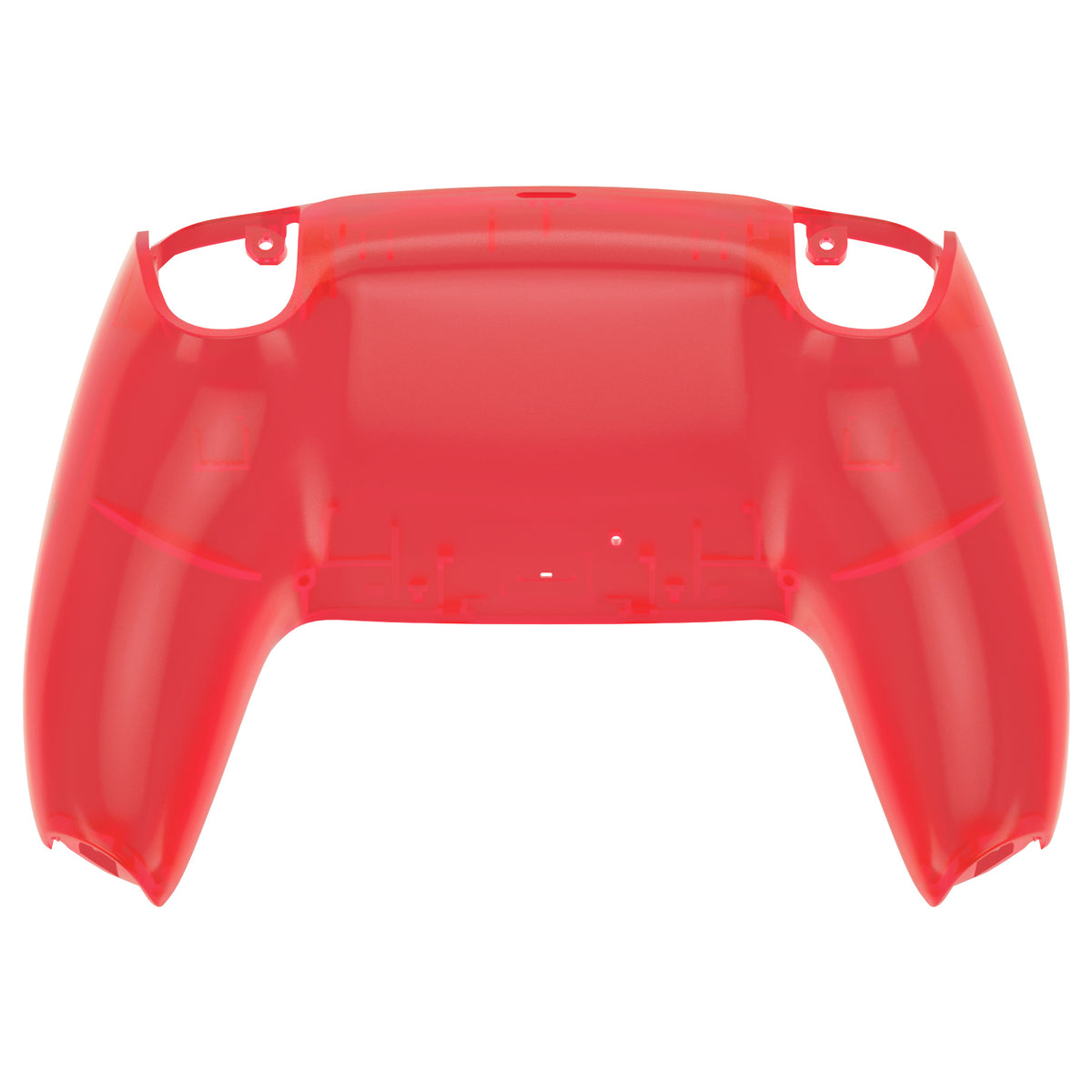 eXtremeRate Replacement Back Housing Bottom Shell for PS5 Controller BDM-010/020/030/040/050/060 - Clear Red