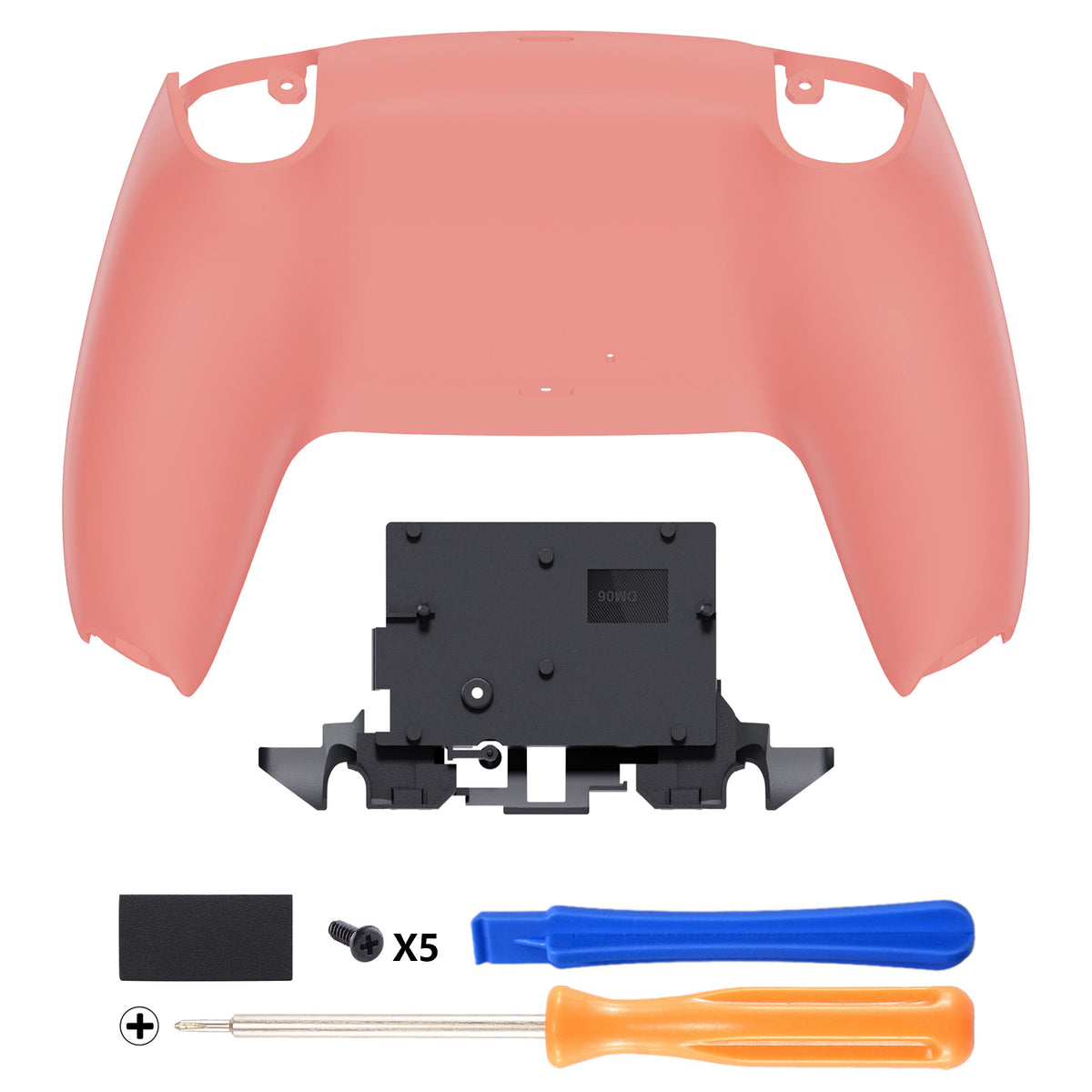 eXtremeRate Replacement Back Housing Bottom Shell for PS5 Controller BDM-010/020/030/040/050/060 - Coral