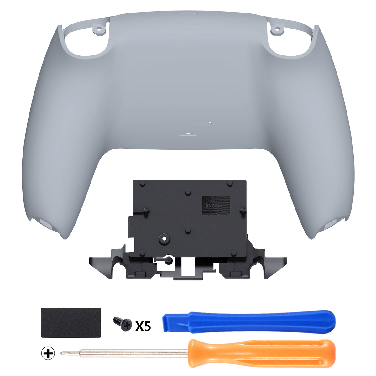 eXtremeRate Replacement Back Housing Bottom Shell for PS5 Controller BDM-010/020/030/040/050/060 - New Hope Gray