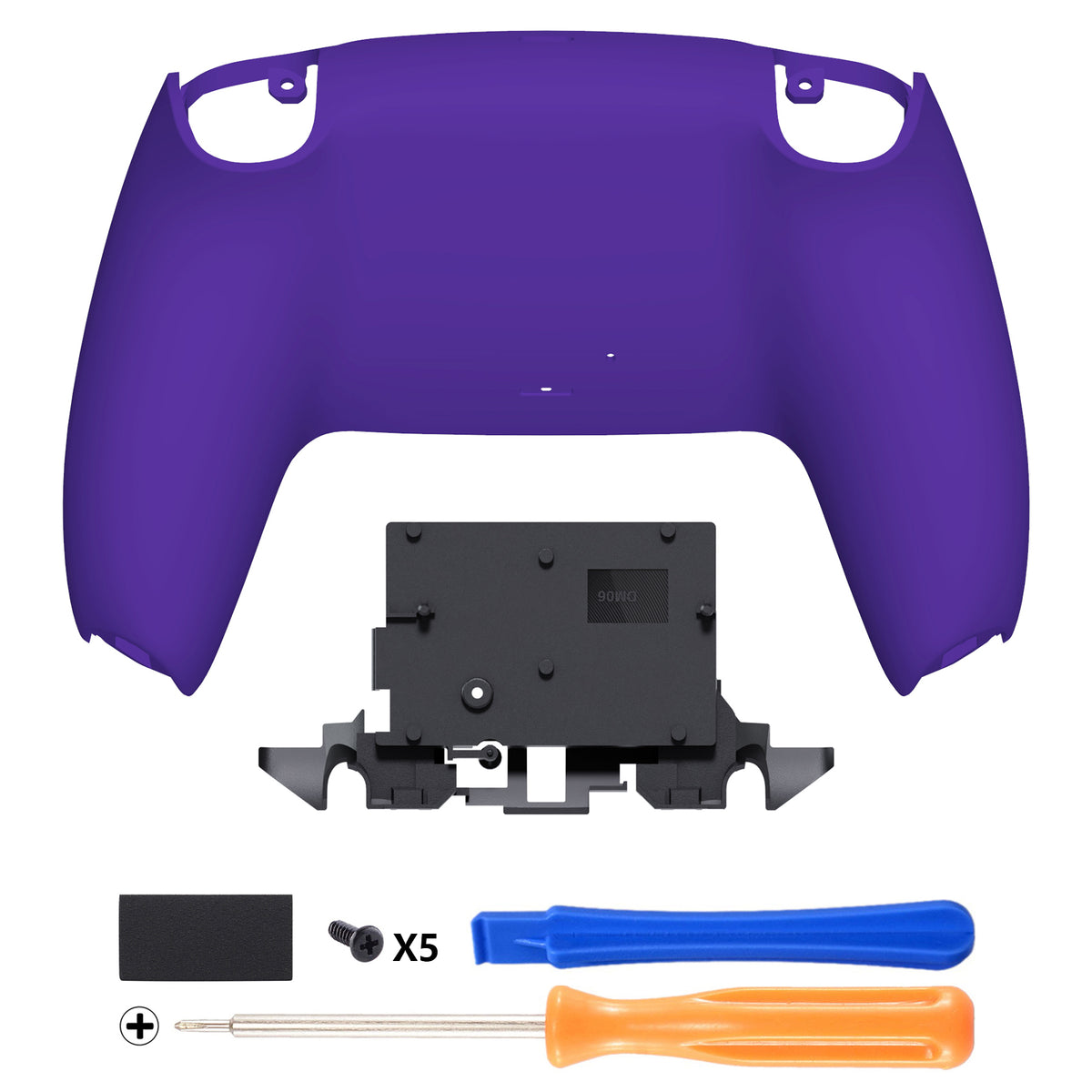 eXtremeRate Replacement Back Housing Bottom Shell for PS5 Controller BDM-010/020/030/040/050/060 - Purple