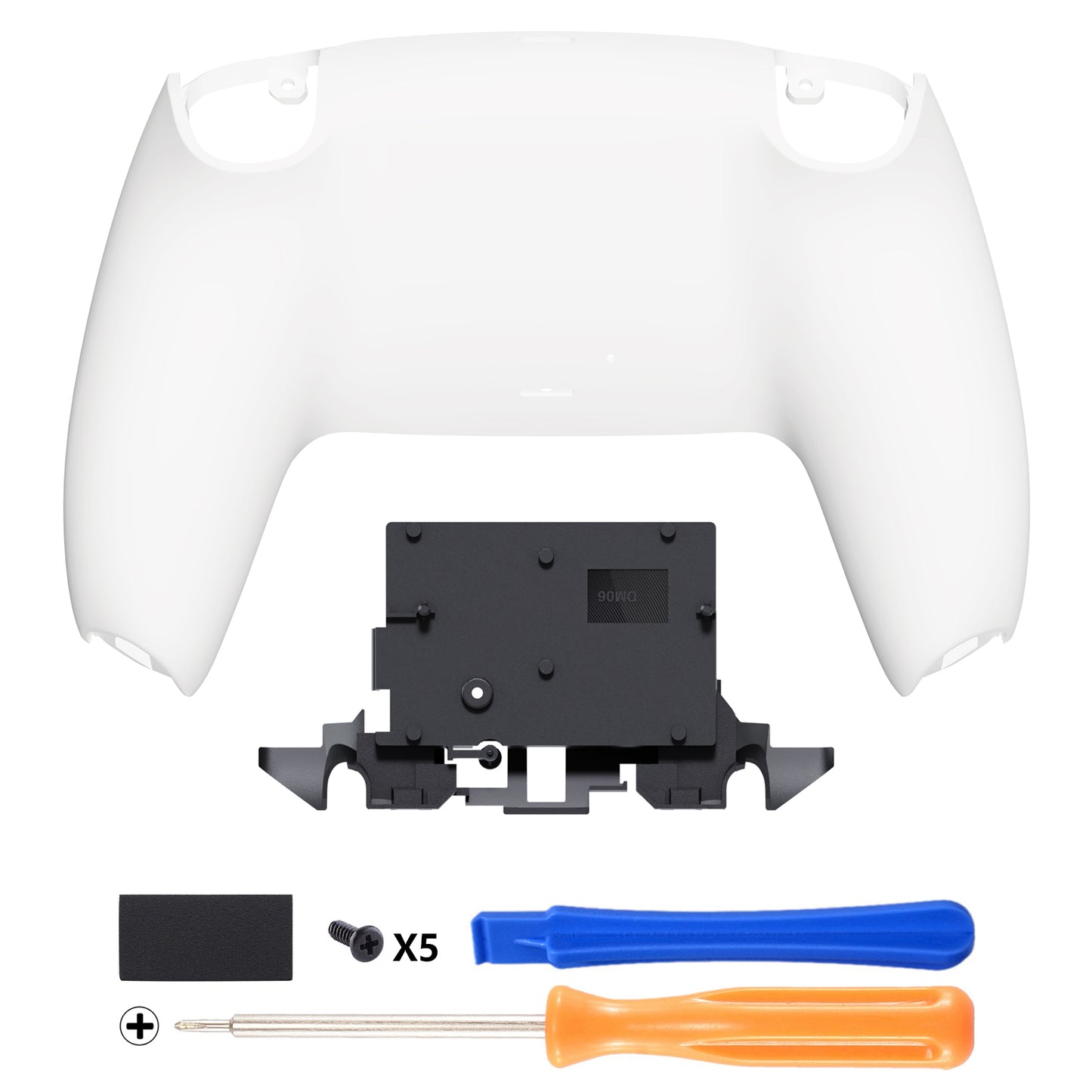 eXtremeRate Replacement Back Housing Bottom Shell for PS5 Controller BDM-010/020/030/040/050/060 - White